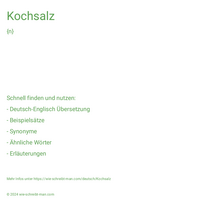 Kochsalz