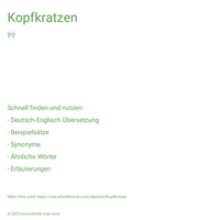 Kopfkratzen