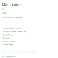 Mäusespeck