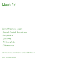 Mach fix!