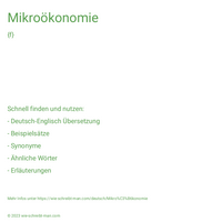 Mikroökonomie