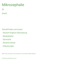 Mikrozephalie