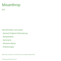 Misanthrop