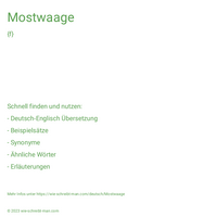 Mostwaage