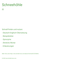 Schneehöhle