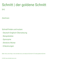 Schnitt | der goldene Schnitt