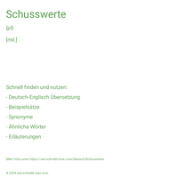 Schusswerte