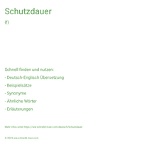 Schutzdauer