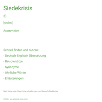 Siedekrisis