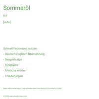 Sommeröl