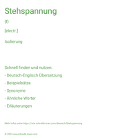 Stehspannung