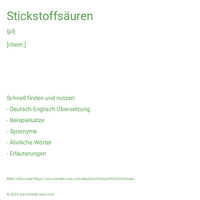 Stickstoffsäuren