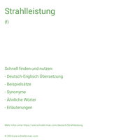 Strahlleistung