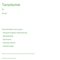 Tarsotomie