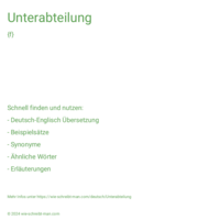 Unterabteilung