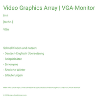 Video Graphics Array | VGA-Monitor