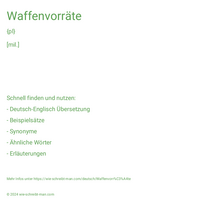 Waffenvorräte