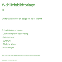 Wahllichtbildvorlage