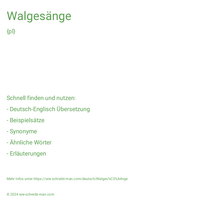 Walgesänge