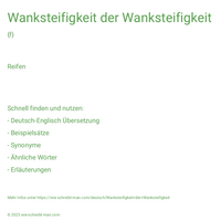 Wanksteifigkeit der Wanksteifigkeit