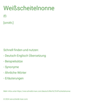 Weißscheitelnonne