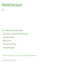 Weltliteratur