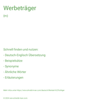 Werbeträger