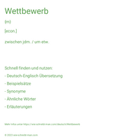 Wettbewerb