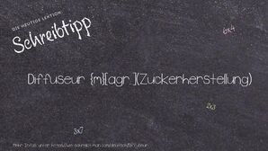 Wie schreibt man Diffuseur? Bedeutung, Synonym, Antonym & Zitate.