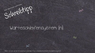 Schreibtipp Warteschleifensystem