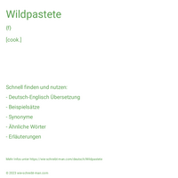 Wildpastete