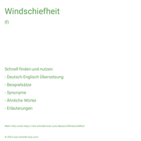 Windschiefheit