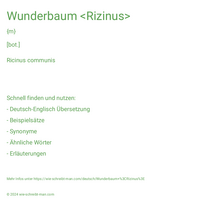 Wunderbaum <Rizinus>