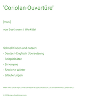 'Coriolan-Ouvertüre'