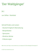 'Der Waldgänger'