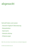 abgesackt