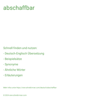 abschaffbar