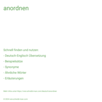 anordnen