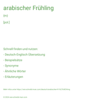 arabischer Frühling