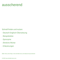 ausscherend