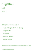 bügelfrei