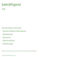 bekräftigend