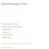 beschleunigter Puls