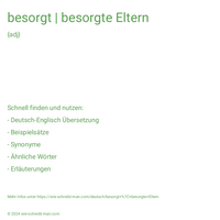 besorgt | besorgte Eltern