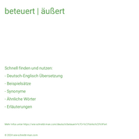 beteuert | äußert