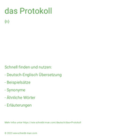 das Protokoll