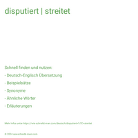 disputiert | streitet