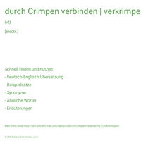 durch Crimpen verbinden | verkrimpend