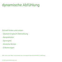 dynamische Abfühlung