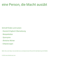 eine Person, die Macht ausübt